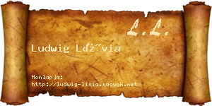 Ludwig Lívia névjegykártya