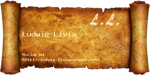 Ludwig Lívia névjegykártya