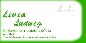 livia ludwig business card